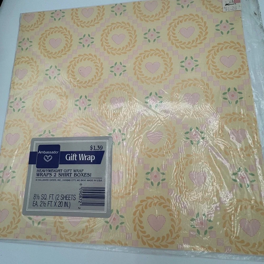 Vtg Ambassador Hallmark Gift Wrap Lot 10 Packs Carousel Sheep Cats Floral Star